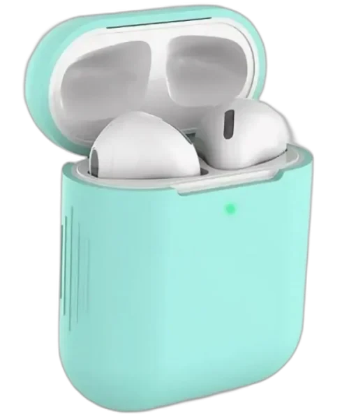 Пластиковый чехол для AirPods 2 голубой