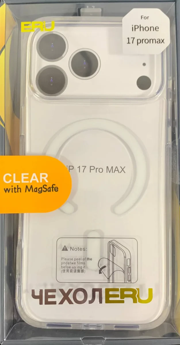 Чехол iP 17 Pro Max ERU Clear Magsafe