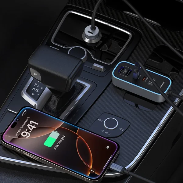 Автомобильное зарядное устройство Keephone CC14 RevAmp 3xUSB-A + 2xUSB-C 107W (Gunmetal)