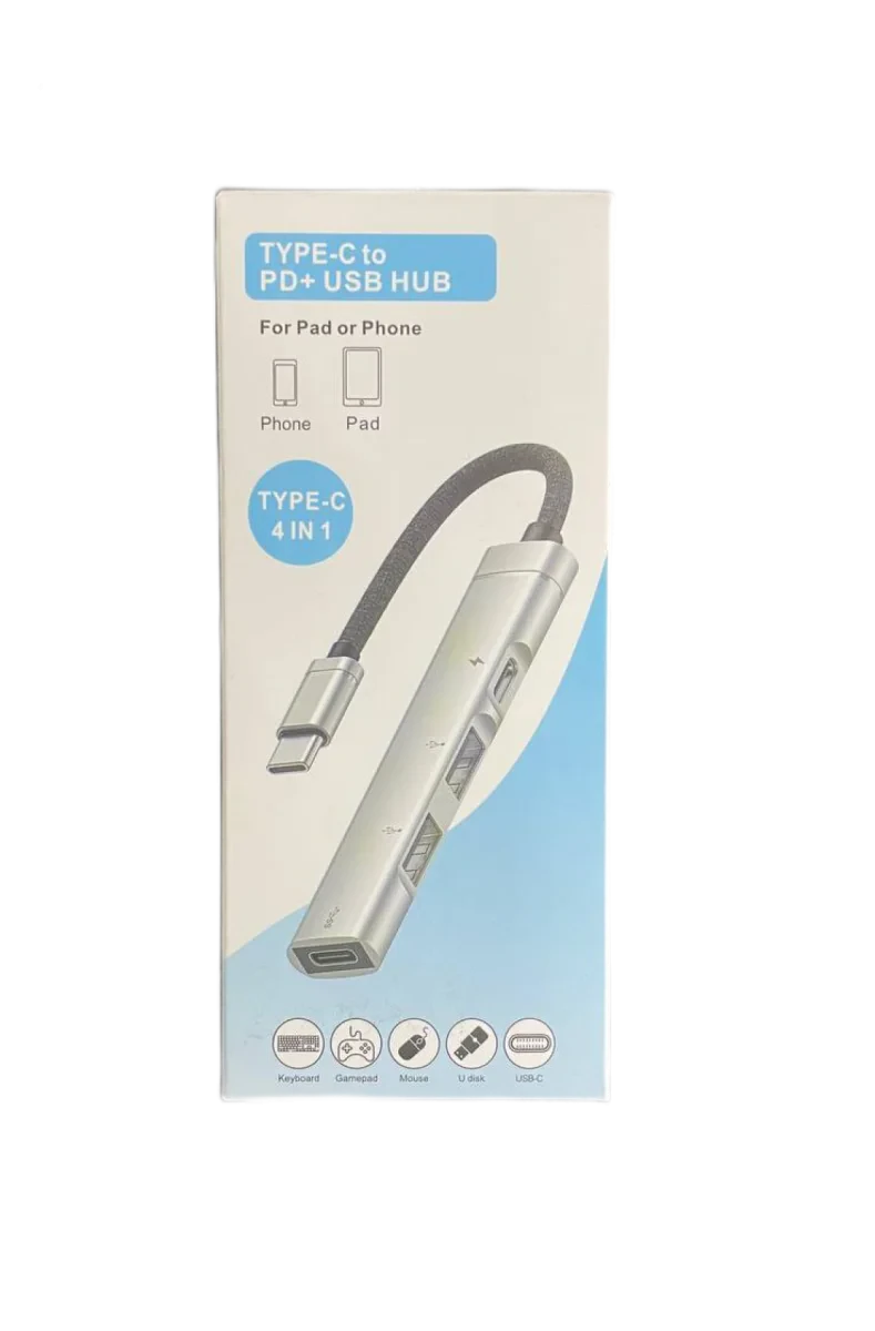 Хаб USB-C - USB-A 4 в 1