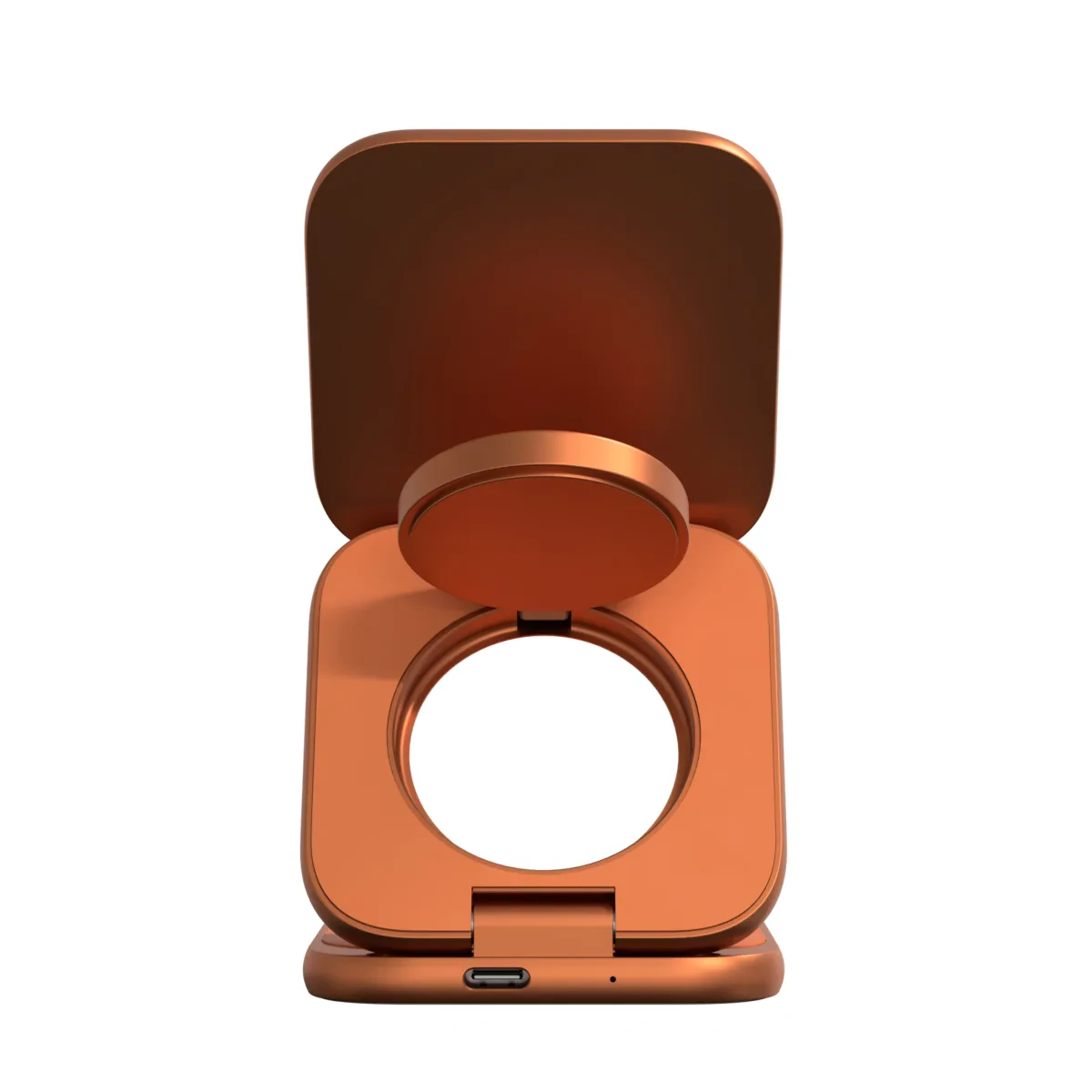 Беспроводная зарядная станция Magssory Fold Ultra 3 в 1 MagSafe 25W (Orange)