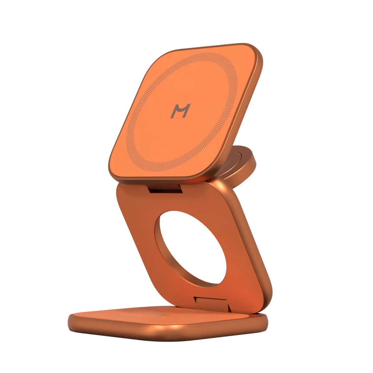 Беспроводная зарядная станция Magssory Fold Ultra 3 в 1 MagSafe 25W (Orange)