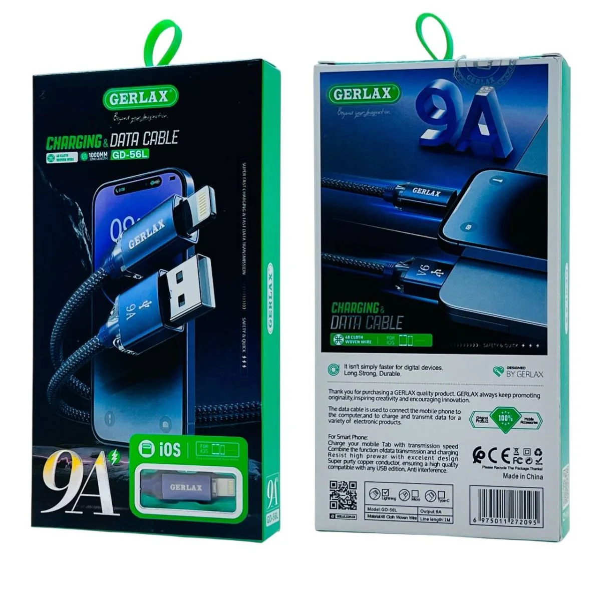 Кабель Gerlax GD-56L USB-A - Lightning (1m)