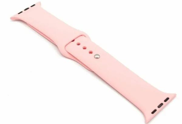 Ремешок силиконовый для Apple Watch 38/40/41, розовый-песок
