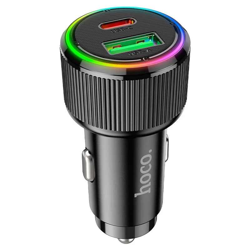 Автомобильное зарядное устройство Hoco NZ14A Guerrero USB-A + USB-C 38W (Black)