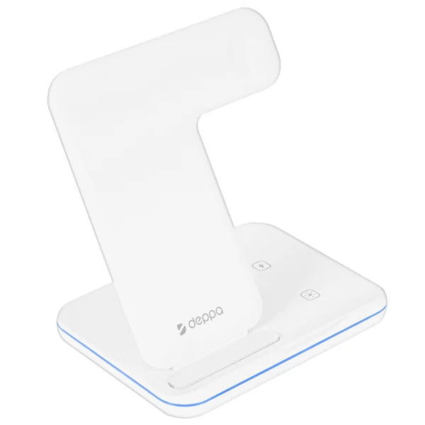 Беспроводная зарядная станция Deppa Charging Stand Neo 3 в 1 20W (White)