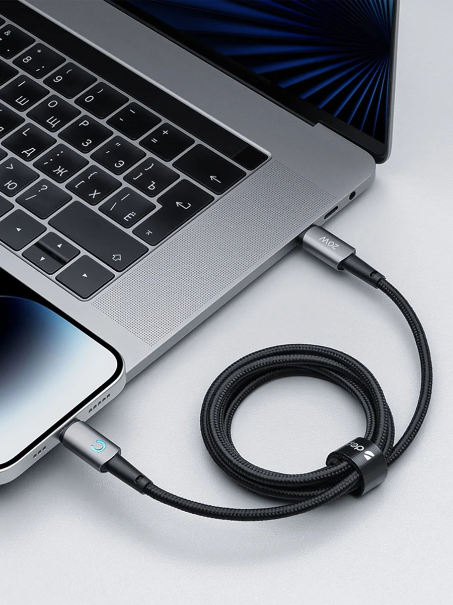 Кабель Deppa Moon USB-C - Lightning (1.2m)