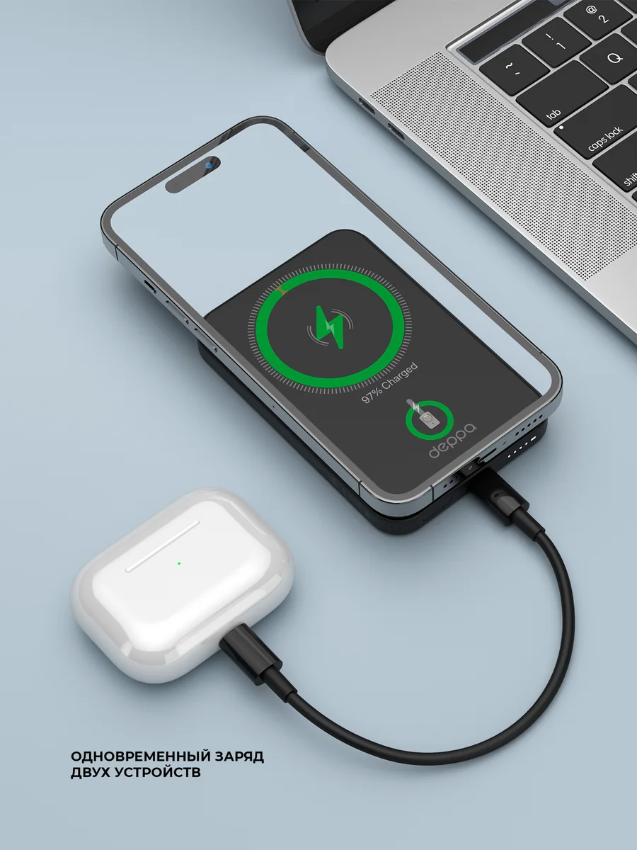 Внешний аккумулятор Deppa с Magsafe 5000mah
