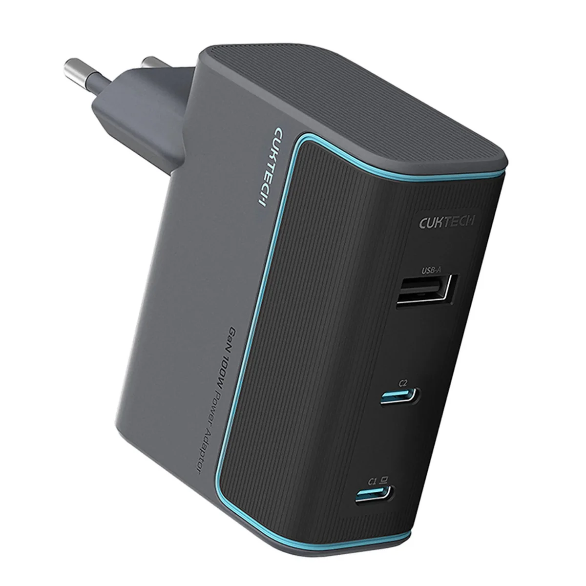 Адаптер Xiaomi Cuktech AD1003EU GaN 2xUSB-C + USB-A 100W с кабелем USB-C 1m (Gray)