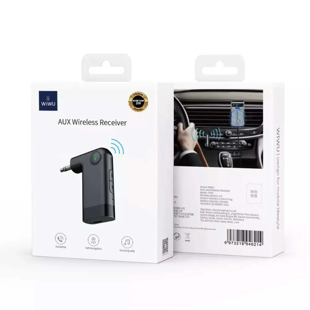Bluetooth-ресивер AUX Wiwu YP05 (Black)