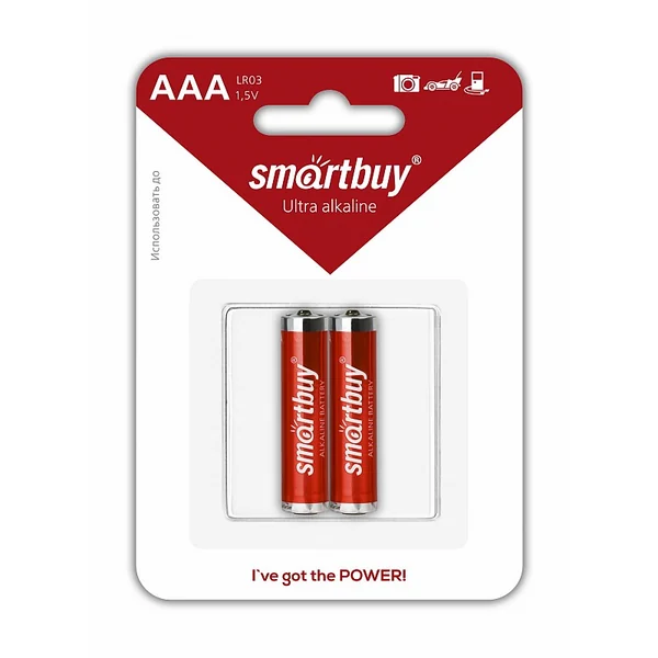 Батарейка SmartBuy Ultra Alkaline SBBA-3A02B AAA*2