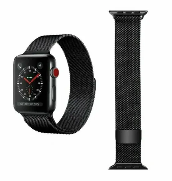 Ремешок миланская петля  для Apple Watch 38/40/41, чёрный