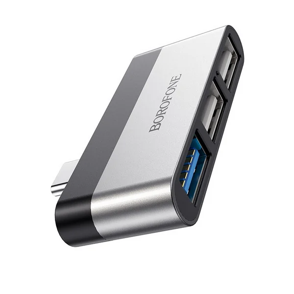 Переходник OTG USB-C to 3-USB Borofone DH1