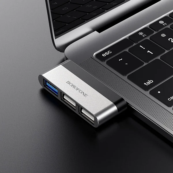 Переходник OTG USB-C to 3-USB Borofone DH1
