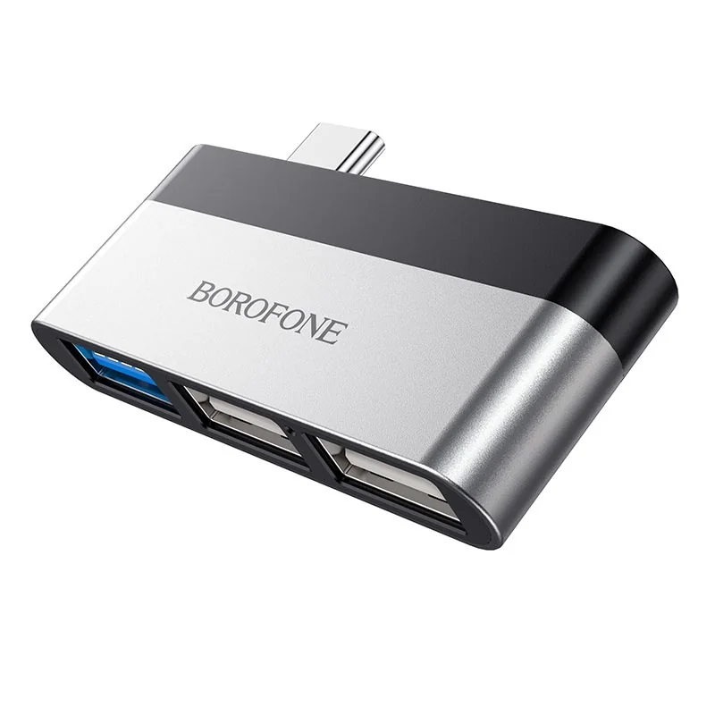 Переходник OTG USB-C to 3-USB Borofone DH1