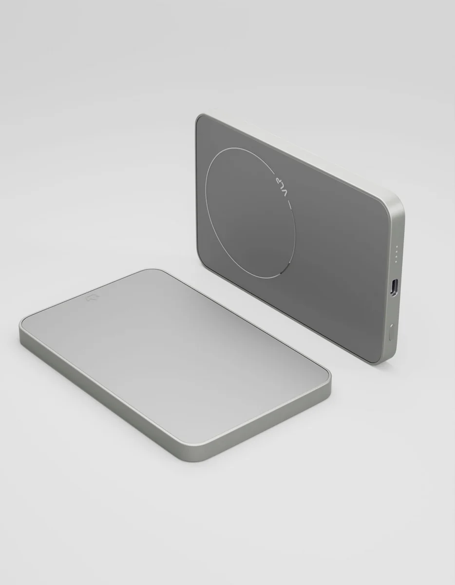 Внешний аккумулятор VLP Diamond Energy MagSafe, Qi2, 5000 mAh, USB-C, натуральный титан