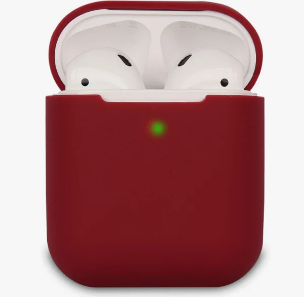 Silicone case for AirPods 1/2 гранатовый