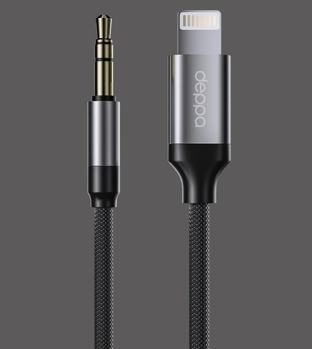 Кабель AUX Deppa Lightning - 3.5mm 1.2m (Black)