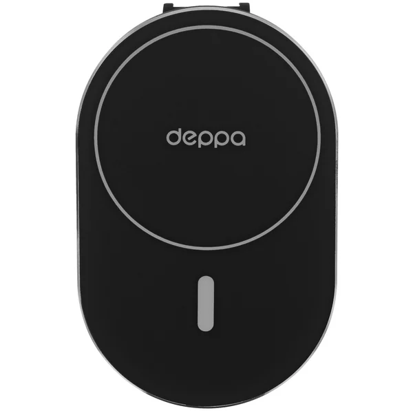 Автомобильный держатель Deppa Flat MagSafe с беспроводной зарядкой (Black)