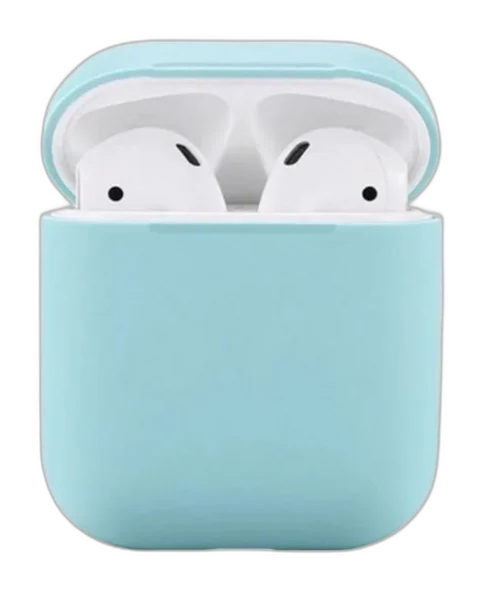 Пластиковый чехол для AirPods 2 небесно-голубой