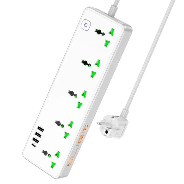 Сетевой фильтр Hoco AC13A Talento 1.5m (White)