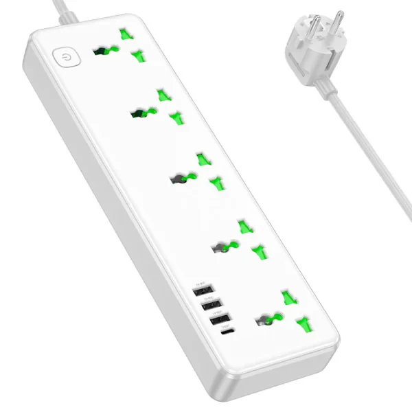 Сетевой фильтр Hoco AC13A Talento 1.5m (White)