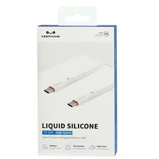 Кабель Keephone Liquid Silicone 60W USB-С - USB-C 1m (White)
