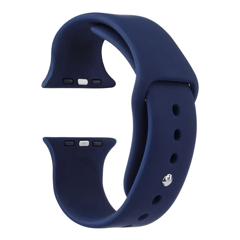 Ремешок силиконовый для Apple Watch 42/44/45/49 темно-синий