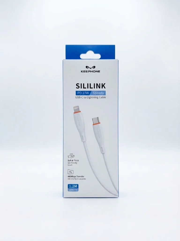 Кабель Keephone Sili Link 27W USB-С - Lightning 1.2m (White)