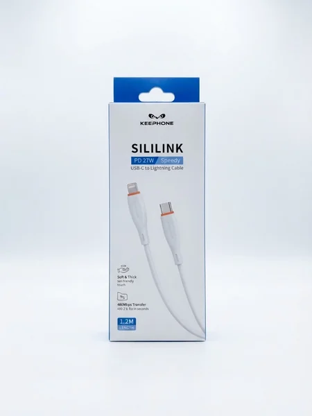 Кабель Keephone Sili Link 27W USB-С - Lightning 1.2m (White)