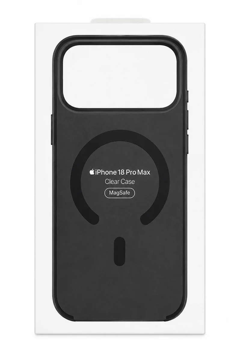 Чехол прозрачный черный с MagSafe для iPhone 17 Pro Max /18 Pro Max (пластиковый)