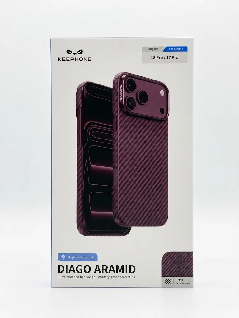 Защитный чехол Keephone Diago Aramid с Magsafe для 17 Pro / 18 Pro (Burgundy)