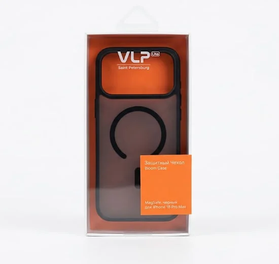 Чехол защитный VLP LITE Bloom Case с MagSafe для iPhone 17 Pro Max /18 Pro Max (Черный)