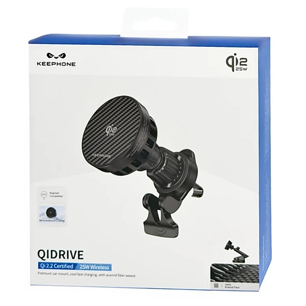 Автомобильный держатель Keephone QiDrive MagSafe с беспроводной зарядкой (Black)