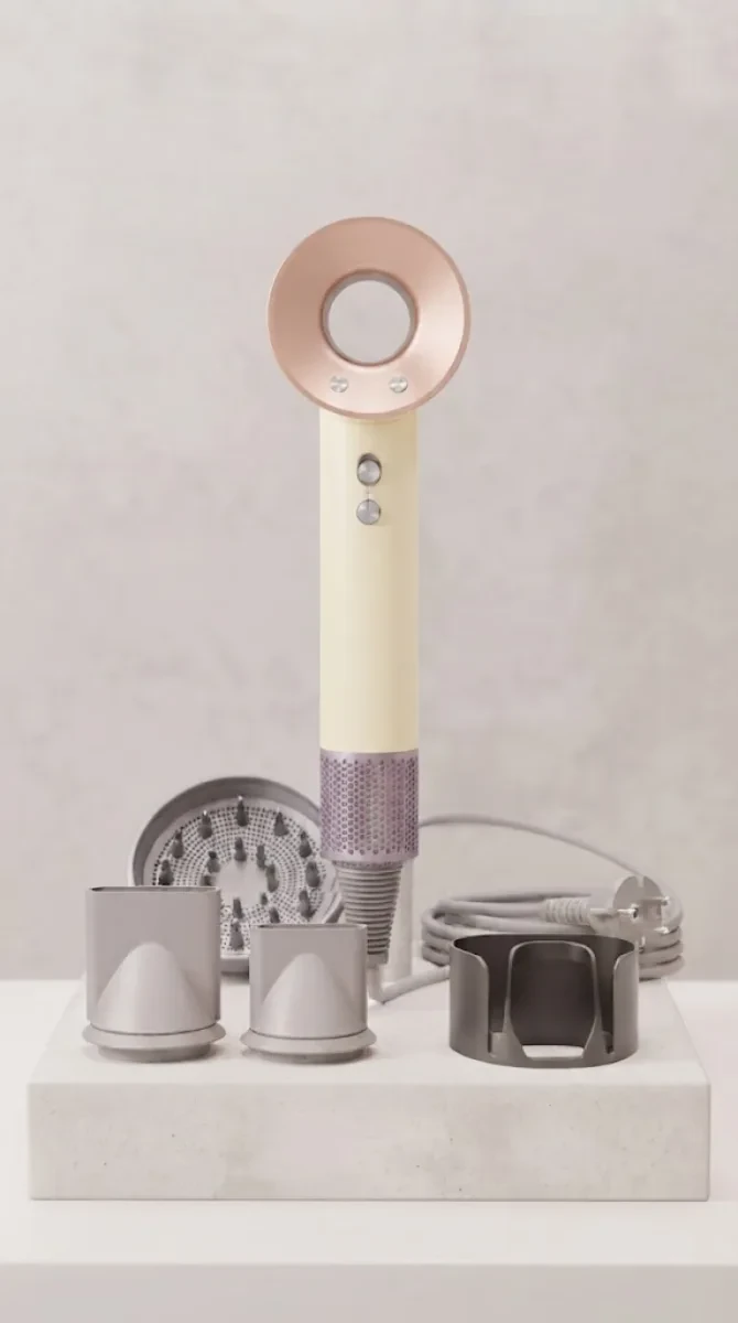 Фен HairDryer HD15, молочный