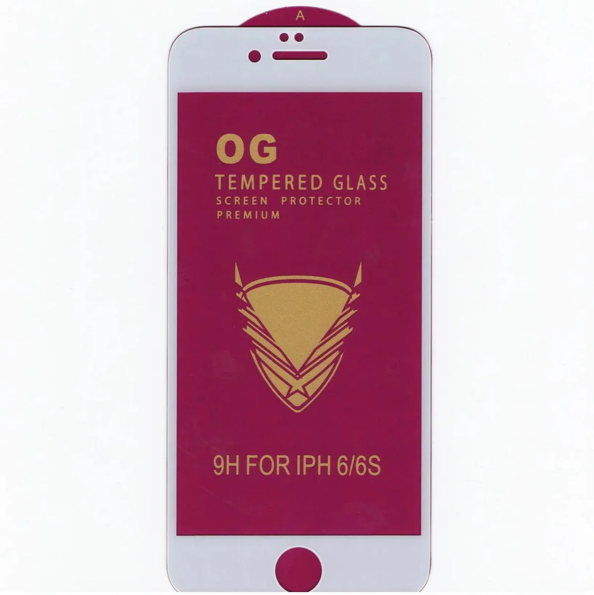 Защитное стекло OG Tempered Glass 9H 2.5D для iPhone 6/6S, White