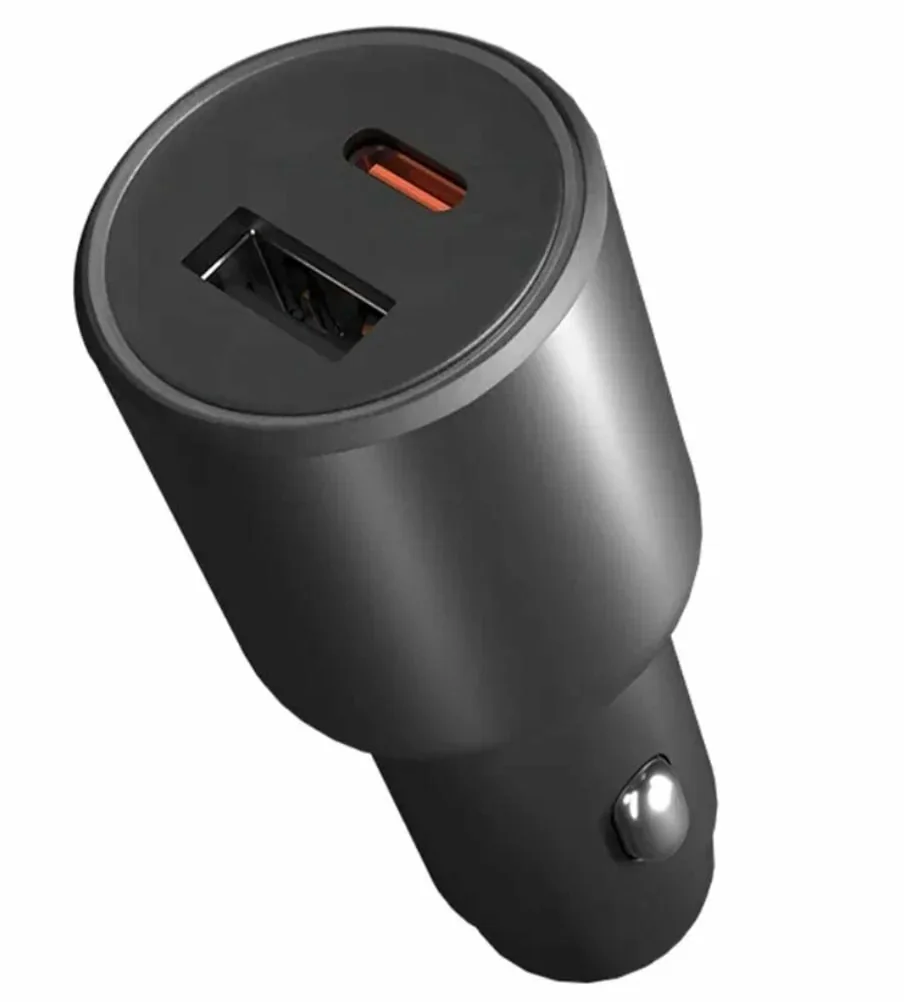 Автомобильное зарядное устройство Xiaomi Mi Car Charger USB-A + USB-C 43W (Black)