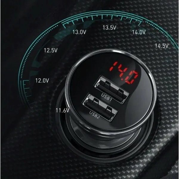 Автомобильное зарядное устройство Baseus CCBX-0G 2xUSB-A 24W (Black)