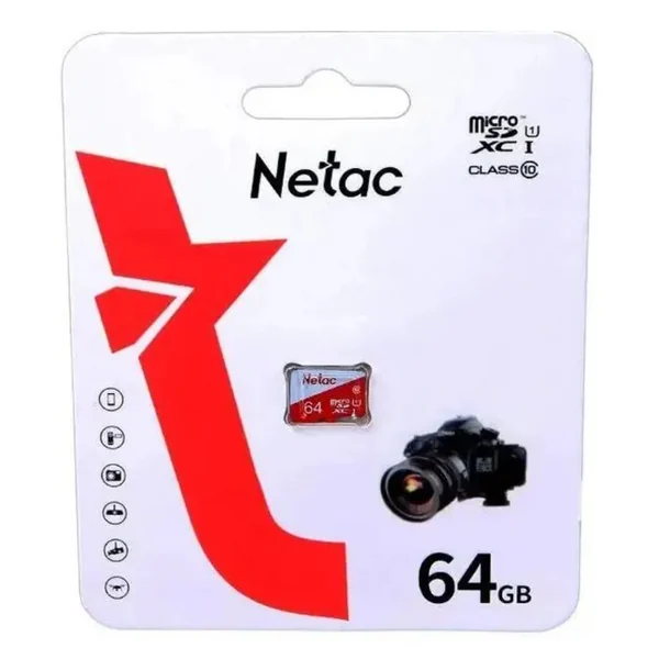 Карта памяти Netac P500 MircoSD 64GB