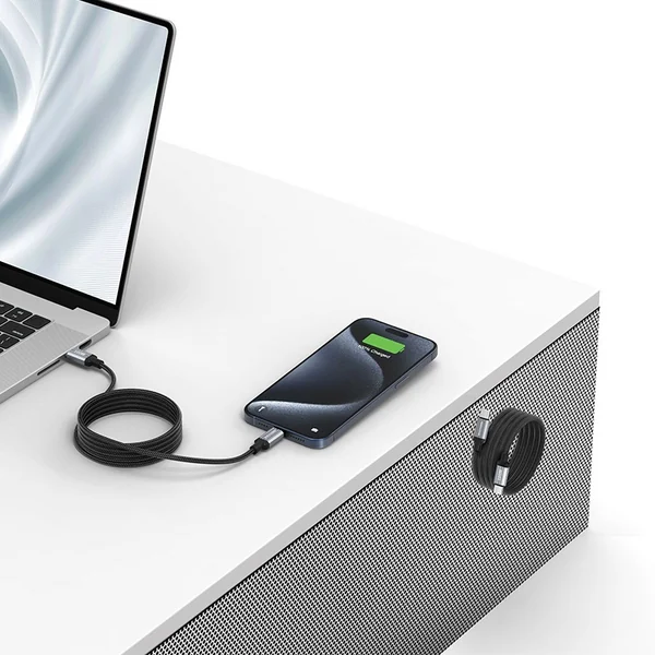 Кабель магнитный Keephone Magcoil 100W USB-C - USB-C 1м (Black)