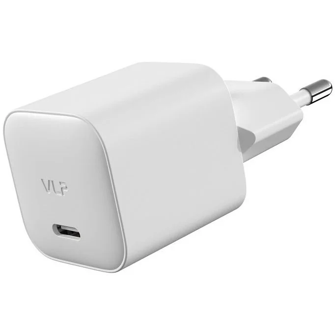 Адаптер VLP Lite Charge Mini USB-C 25W с кабелем USB-C 1m (White)