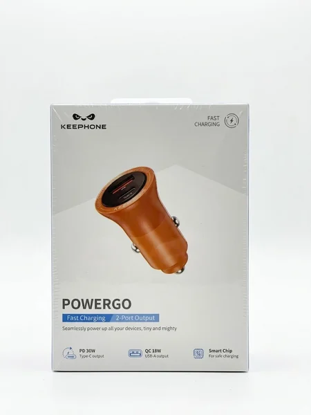 Автомобильное зарядное устройство Keephone CC-11 Powergo USB-A + USB-C 48W (Orange)
