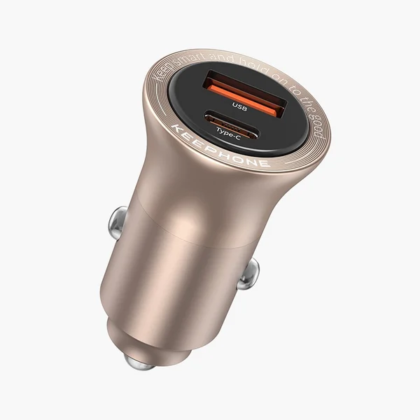Автомобильное зарядное устройство Keephone CC-11 Powergo USB-A + USB-C 48W (Orange)