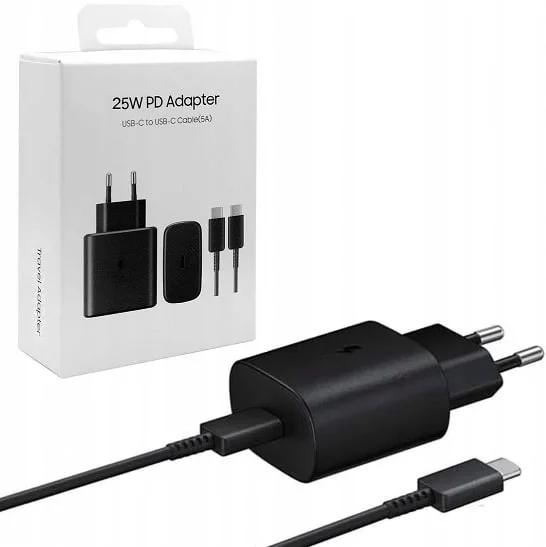 Адаптер Samsung USB-C 25W с кабелем USB-C 1m (Black)