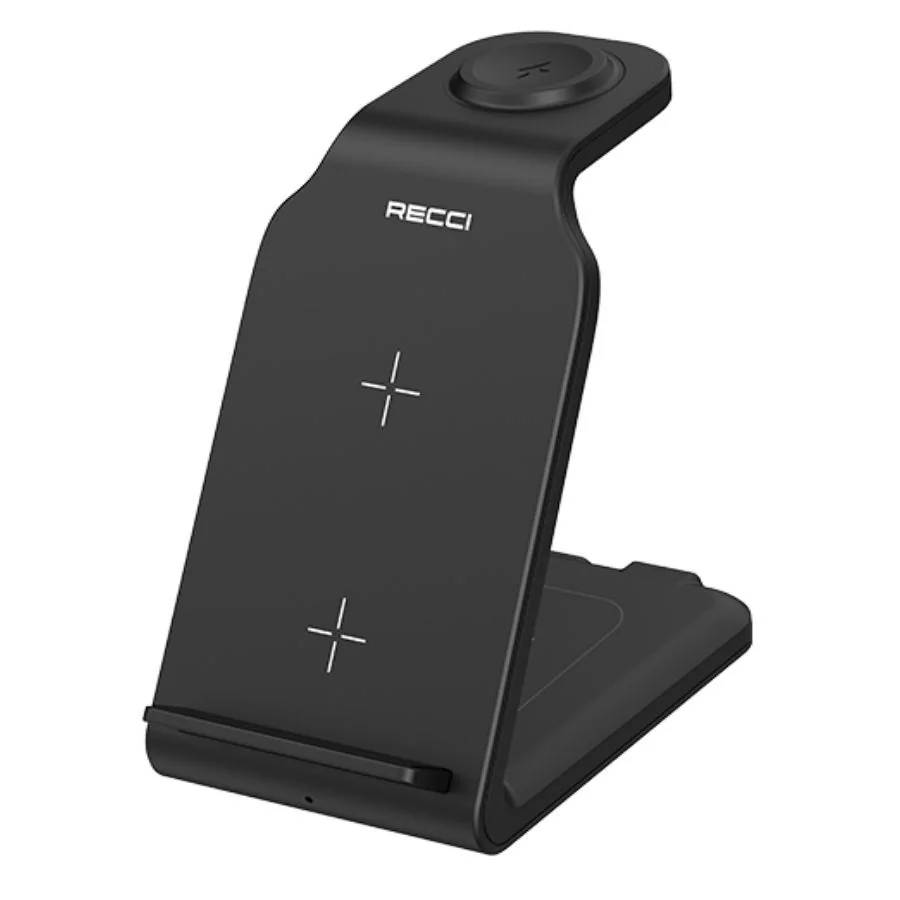 Беспроводная зарядная станция Recci RCW-16 4 в 1 15W (Black)