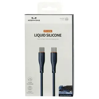 Кабель Keephone Liquid Silicone 60W USB-С - USB-C 1m (Blue)