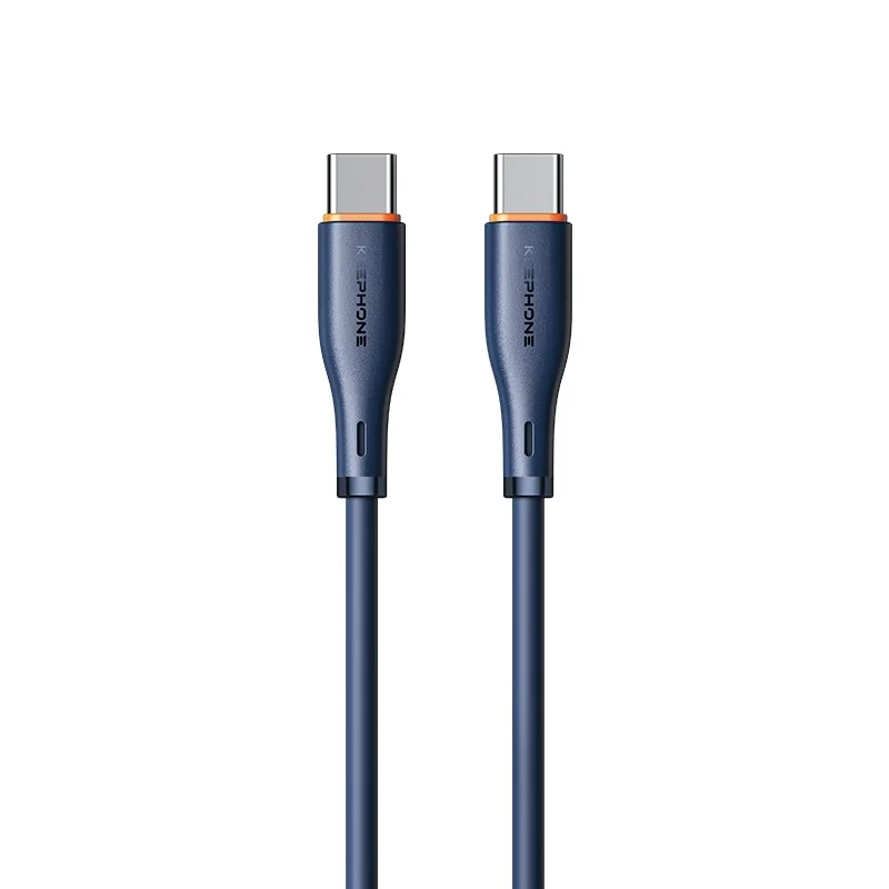 Кабель Keephone Liquid Silicone 60W USB-С - USB-C 1m (Blue)