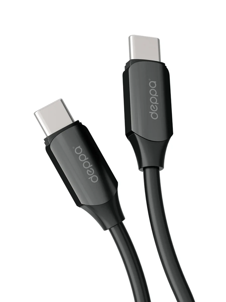 Кабель Deppa Silk USB-C - USB-C, (1,2м) черный