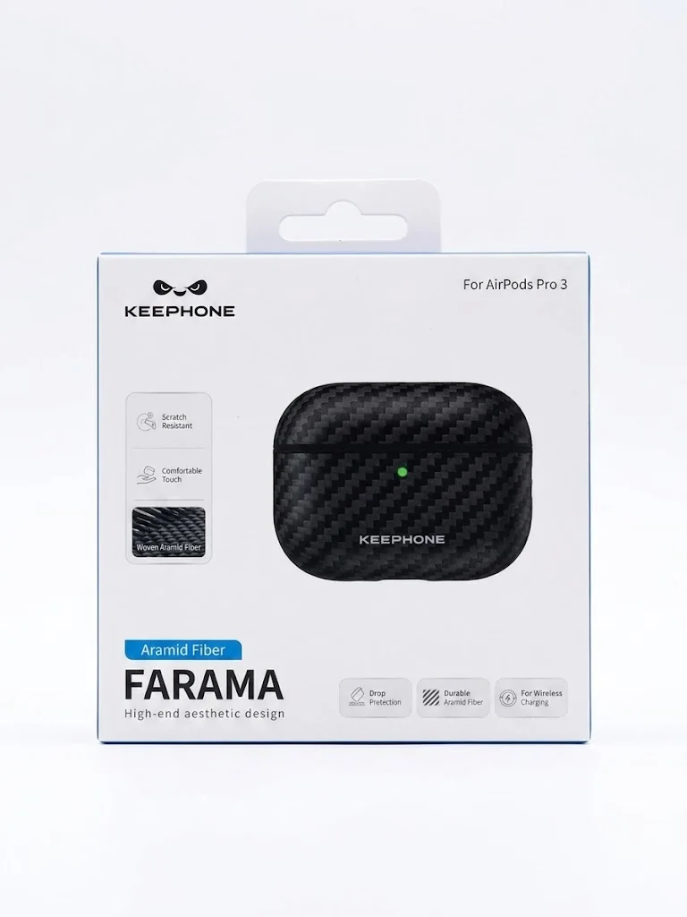 Чехол для AirPods Pro 3 Keephone Farama Kevilar Case (Twill Black)