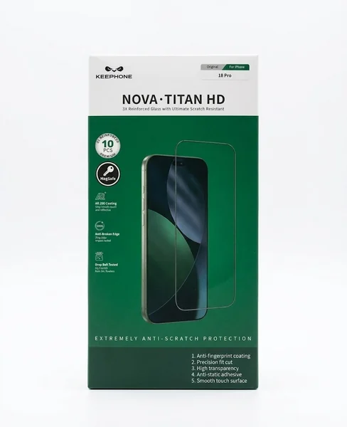 Безрамочное защитное стекло Keephone Nova Titan для iPhone 18 Pro